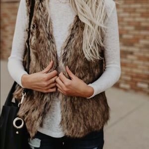 Faux Fur Vest with pockets